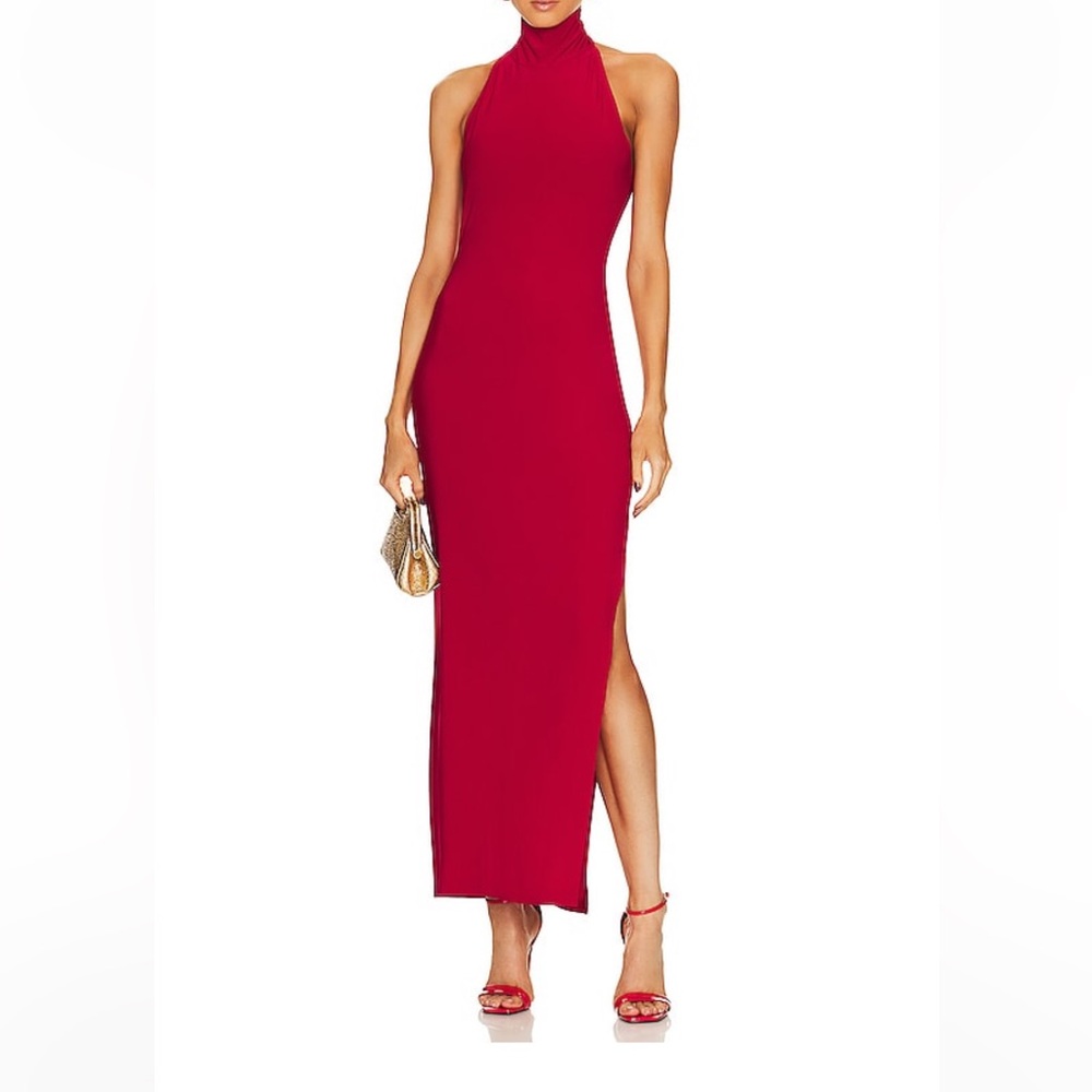 Norma Kamali Vibrant Red Maxi Dress